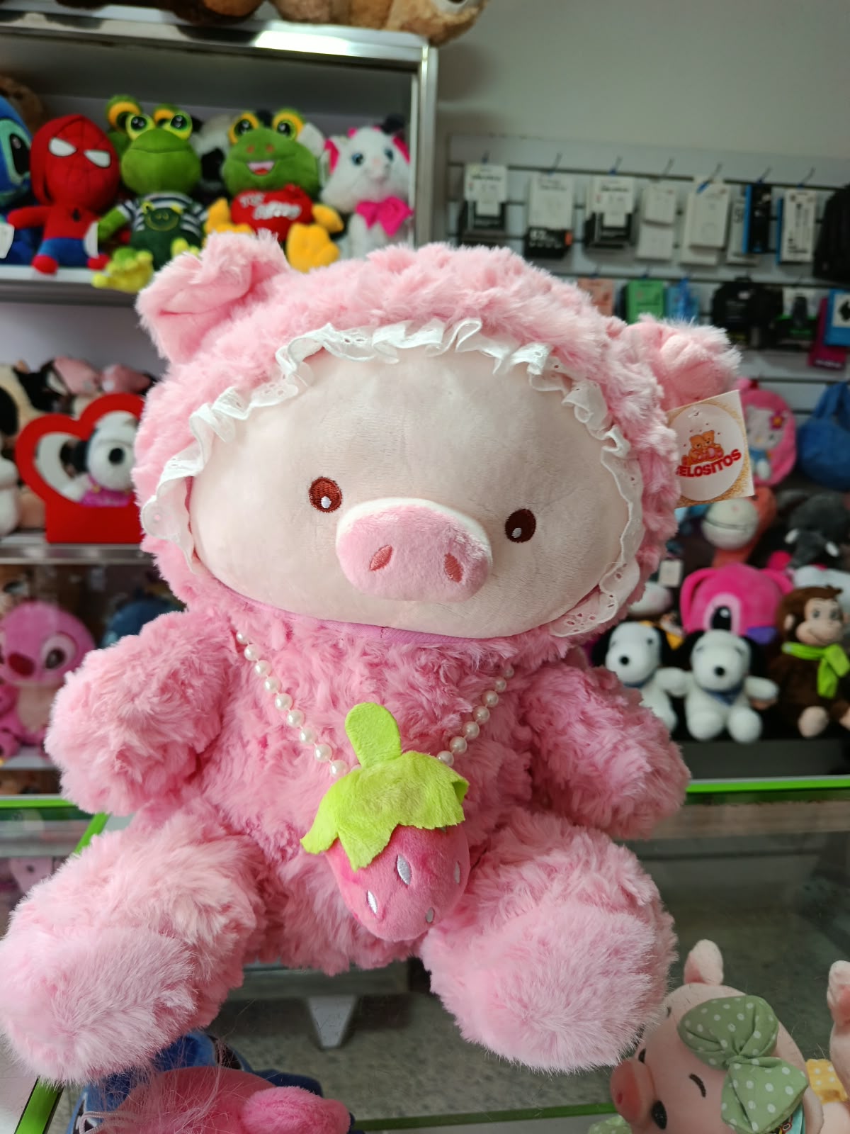 PELUCHE CERDITO FRESA  42cms