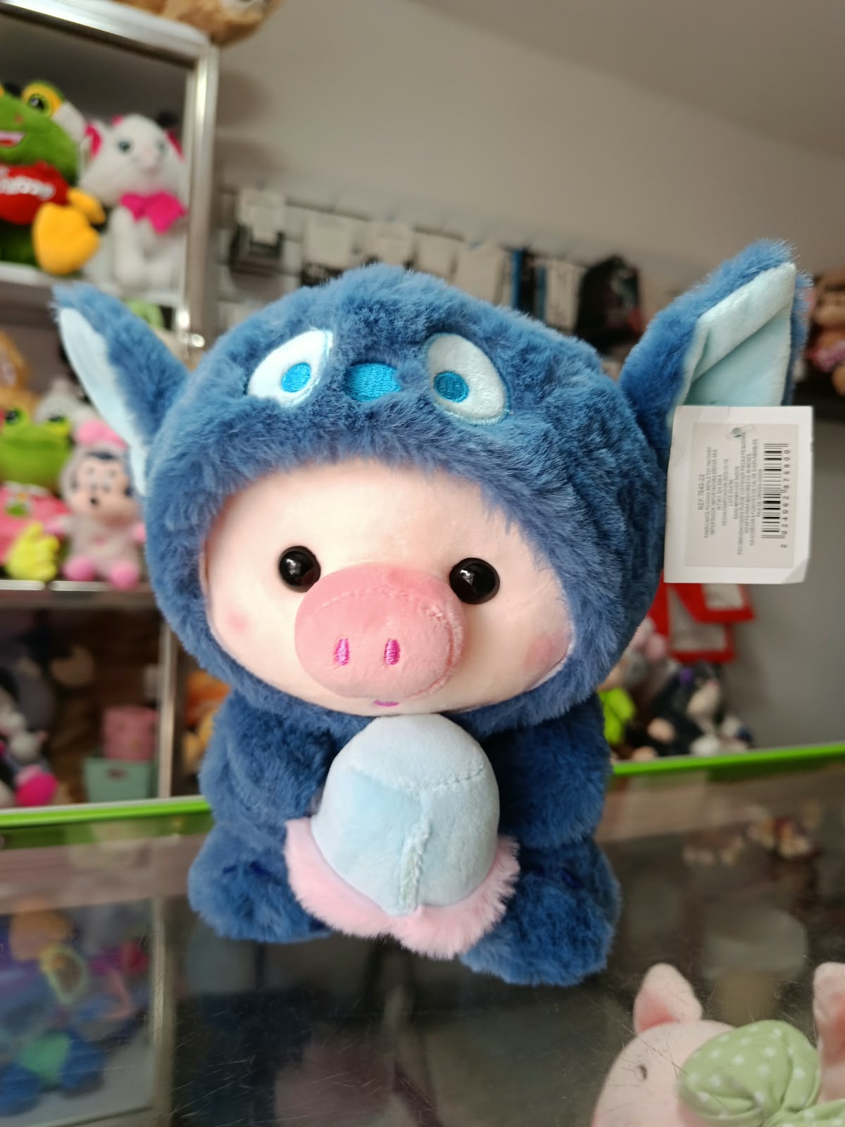 PELUCHE CERDITO DISFRAZ STITCH 22cms